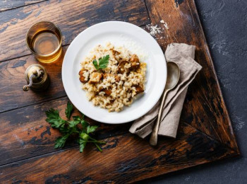Risotto aux champignons sauvages et à la truffe